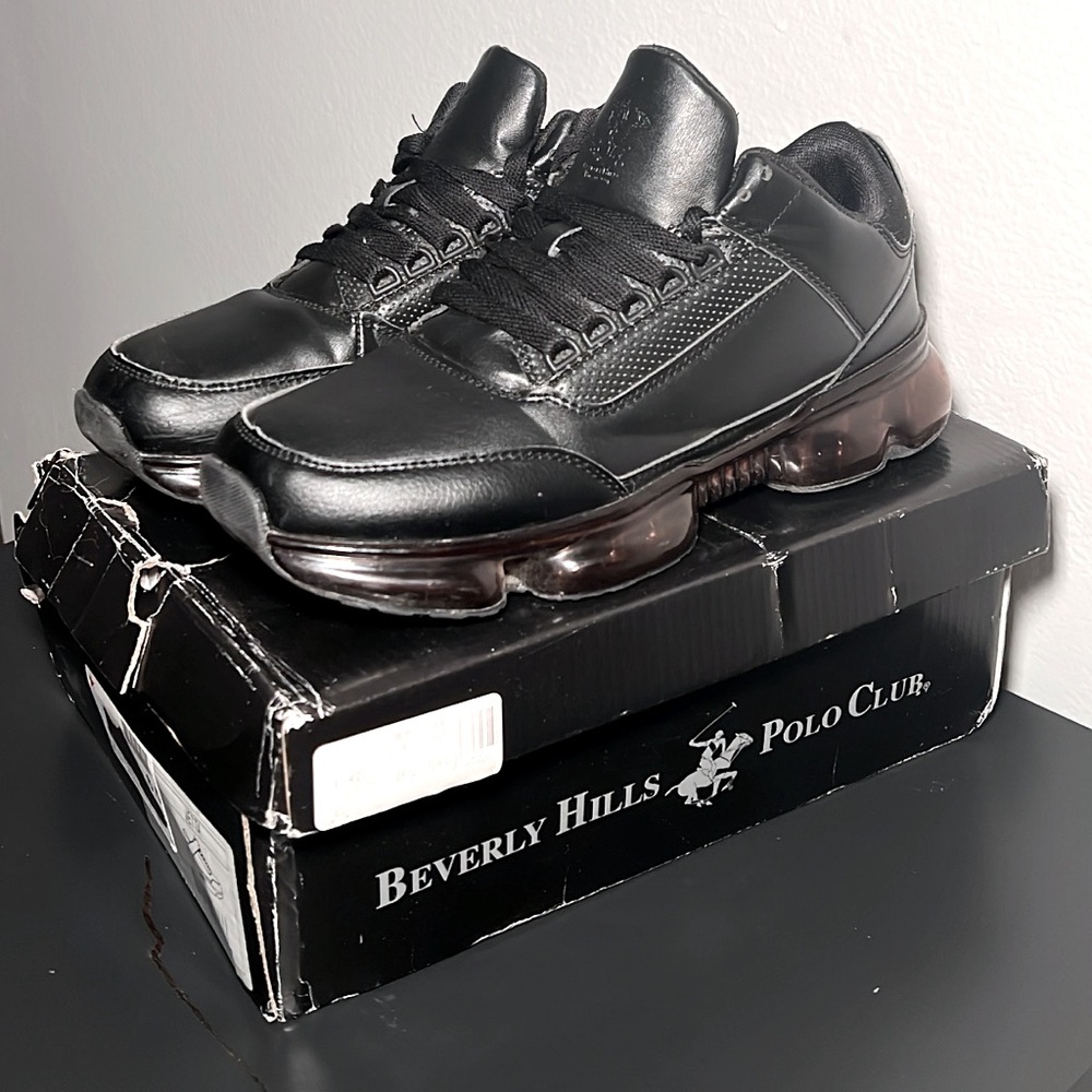 Beverly Hills Polo Club Jetta Sneakers W/Air Bubble Sole (Black)